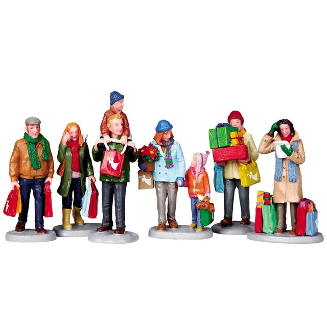 lemax-holiday-shoppers-set-of-6-lot-6-figurines-shopping-no-l-caddington image 1