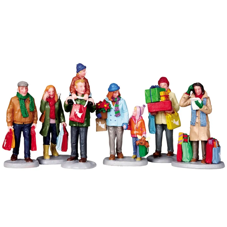 lemax-holiday-shoppers-set-of-6-lot-6-figurines-shopping-no-l-caddington image 1