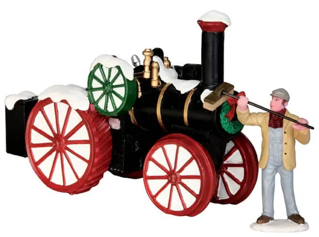 lemax-snowy-steam-tractor-v-hicule-miniature-hivernal image 1