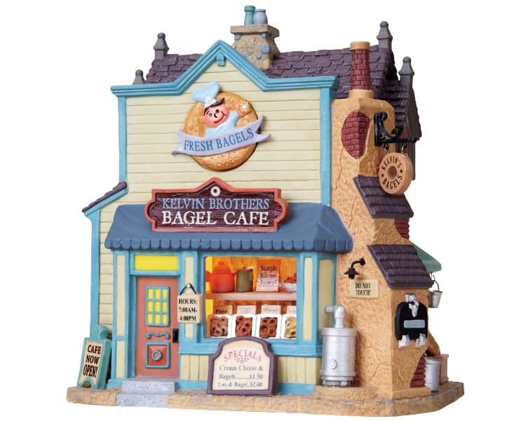 lemax-kelvin-brothers-bagel-cafe-caf-bagels-miniature-lumineux image 2