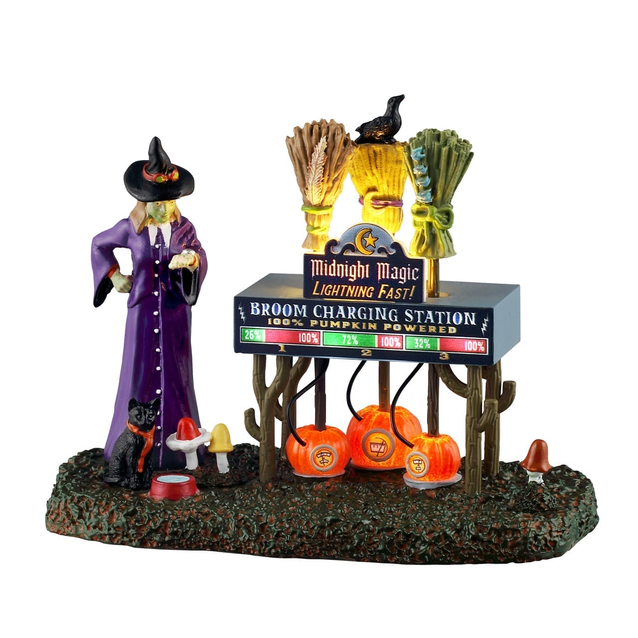 lemax-broom-charging-station-accessoire-village-halloween-spooky-town image 1