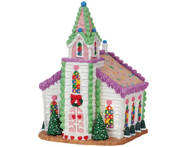 lemax-sweetheart-wedding-chapel-chapelle-miniature-lumineuse-sugar-n-spice image 1