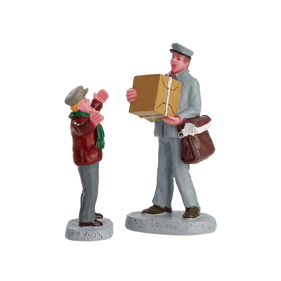 lemax-daytime-delivery-set-of-2-figurines-livreurs-village-de-no-l image 1