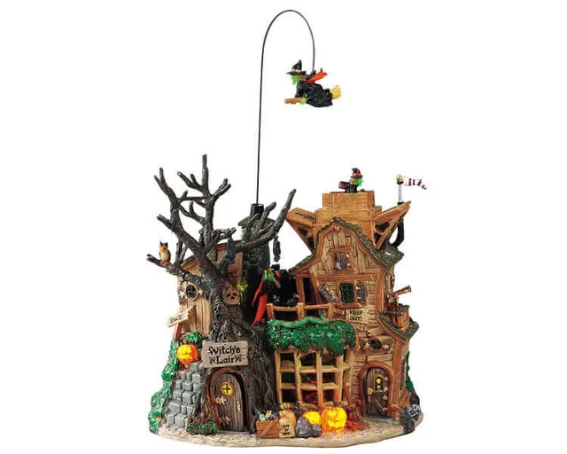 lemax-witch-s-lair-repaire-de-sorci-re-lumineux-spooky-town image 1