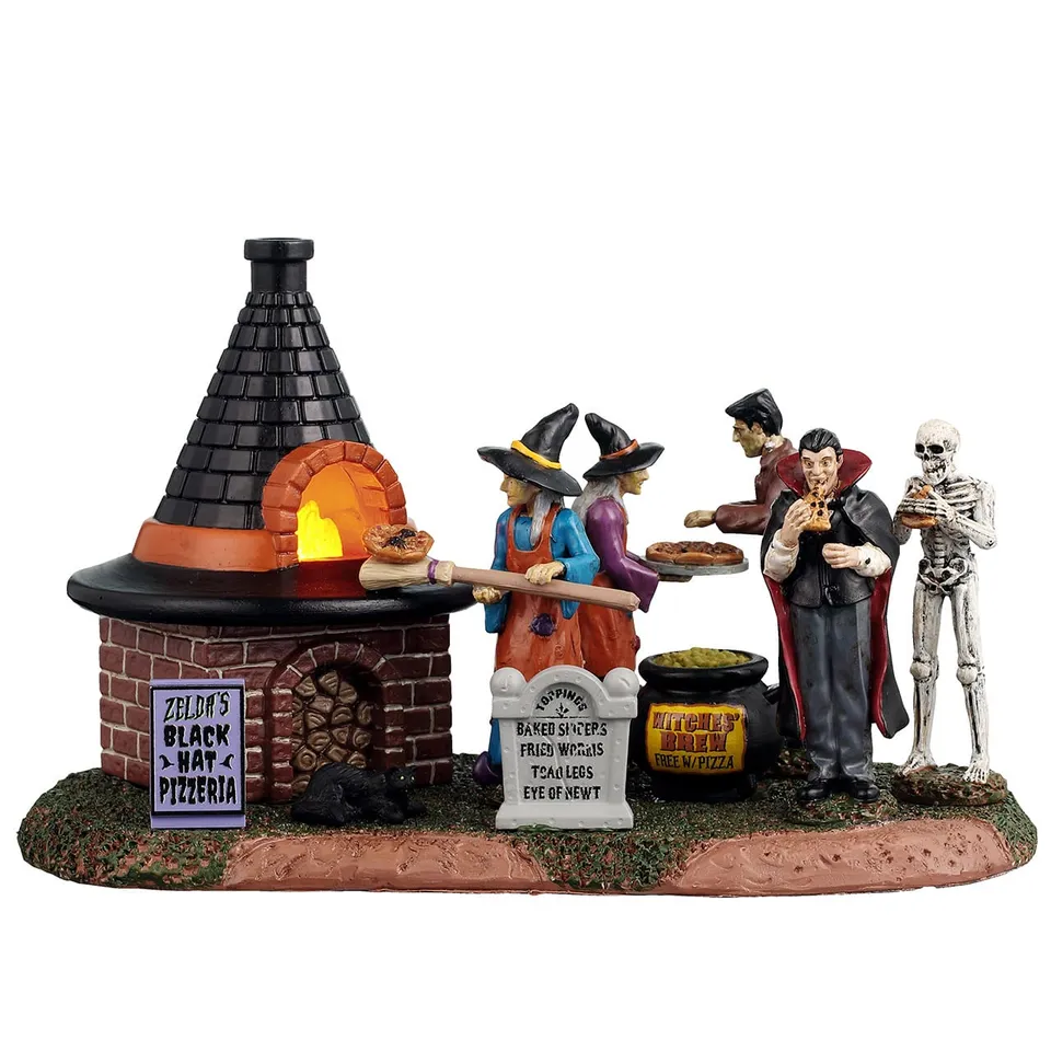 lemax-zelda-s-black-hat-pizzeria-pizzeria-sorci-res-spooky-town image 1