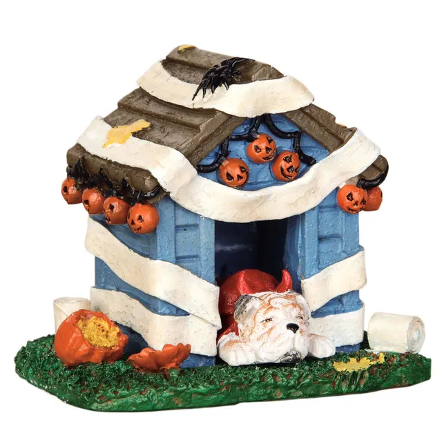 lemax-tricked-out-doghouse-cabane-halloween-spooky-town image 1