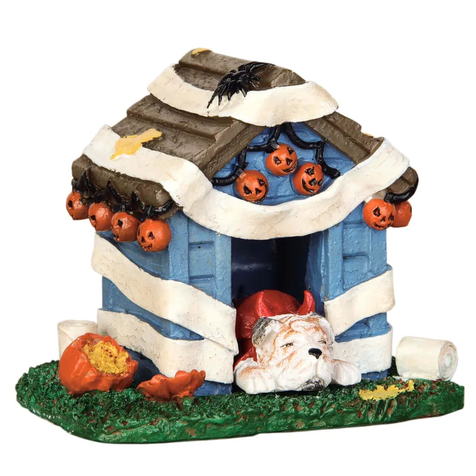 lemax-tricked-out-doghouse-cabane-halloween-spooky-town image 1