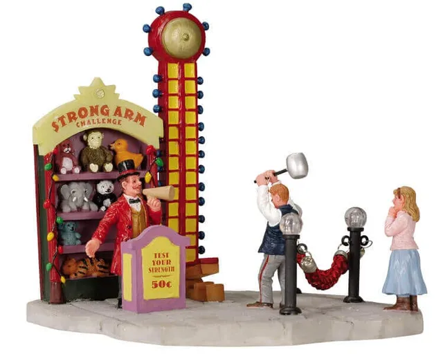 lemax-strong-arm-challenge-animation-f-te-foraine-miniature-village-de-no-l image 1
