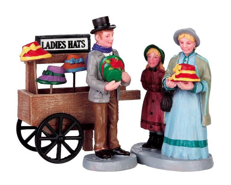 lemax-ladies-hat-peddler-marchande-de-chapeaux-figurine-village image 1
