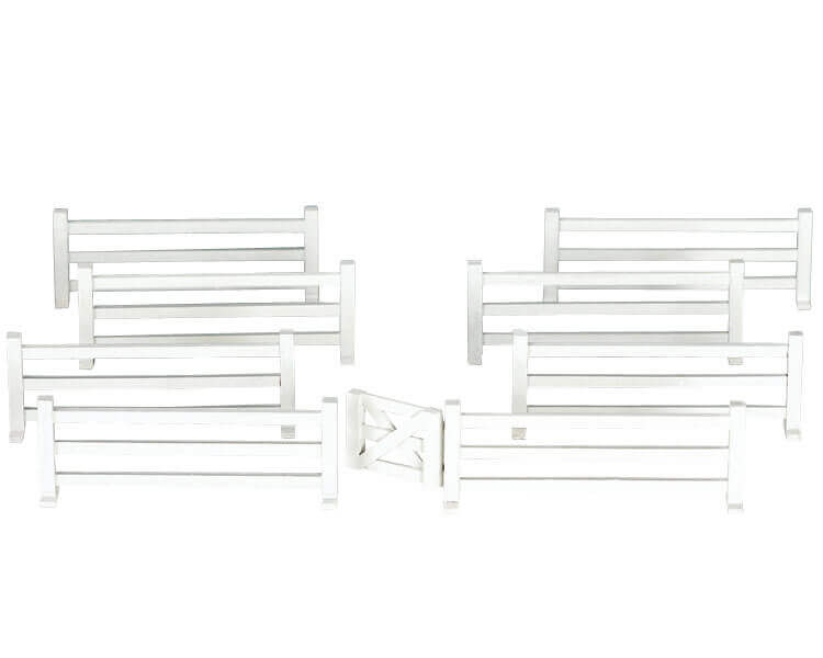 lemax-white-rail-fence-cl-ture-blanche-miniature-village-de-no-l image 1