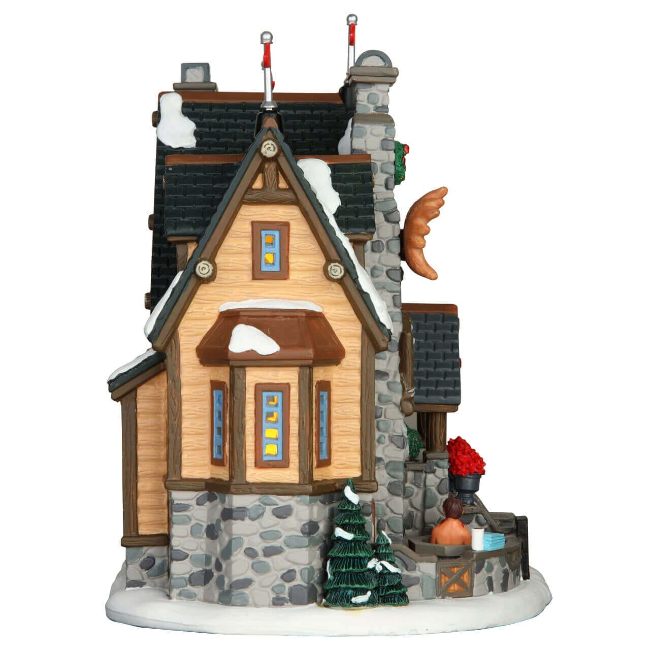 lemax-moose-crest-lodge-chalet-de-village-de-no-l-lumineux image 2