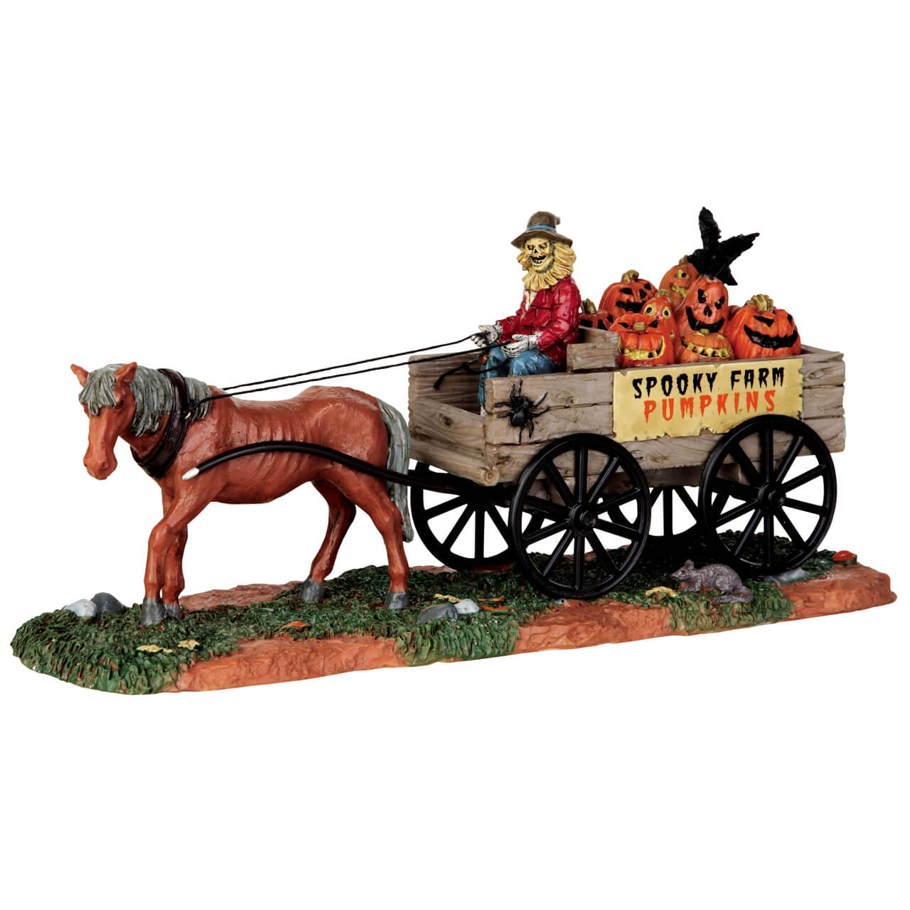 lemax-pumpkin-wagon-chariot-miniature-spooky-town-halloween image 5