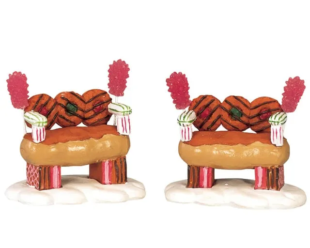 lemax-eclair-bench-banc-miniature-sugar-n-spice-pour-village-de-no-l image 1