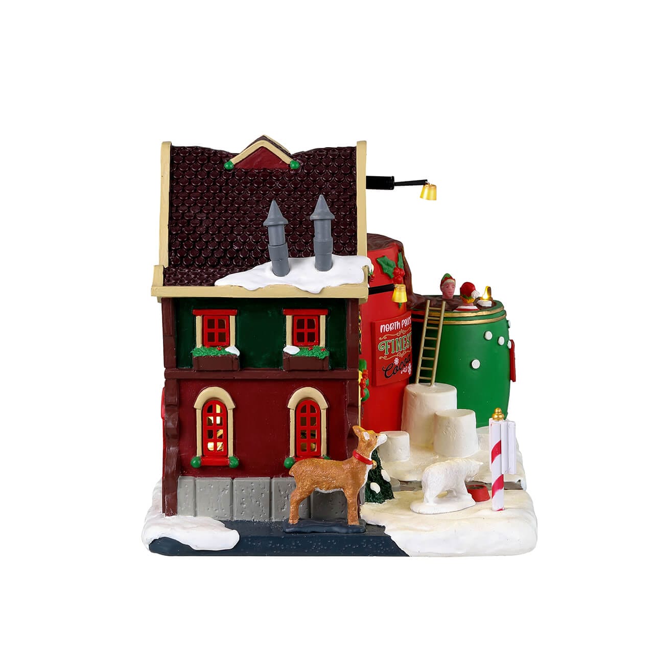 lemax-hot-chocolate-spa-b-timent-miniature-lumineux-santa-s-wonderland image 2