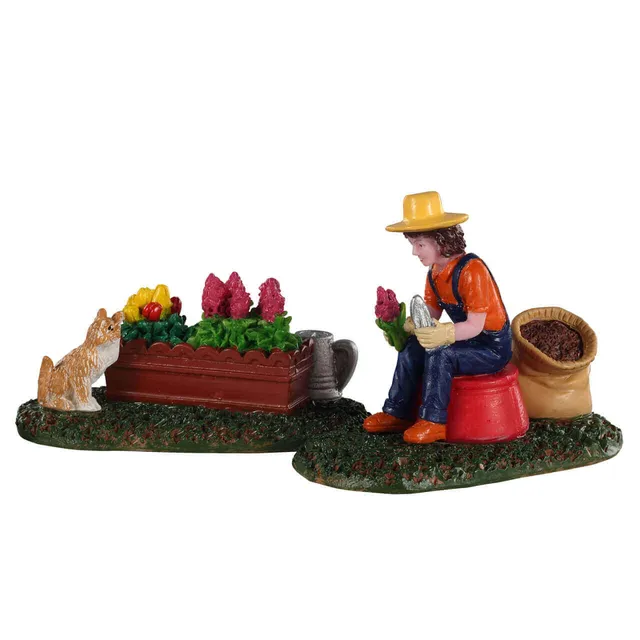lemax-garden-grooming-figurine-village-miniature-de-no-l image 1