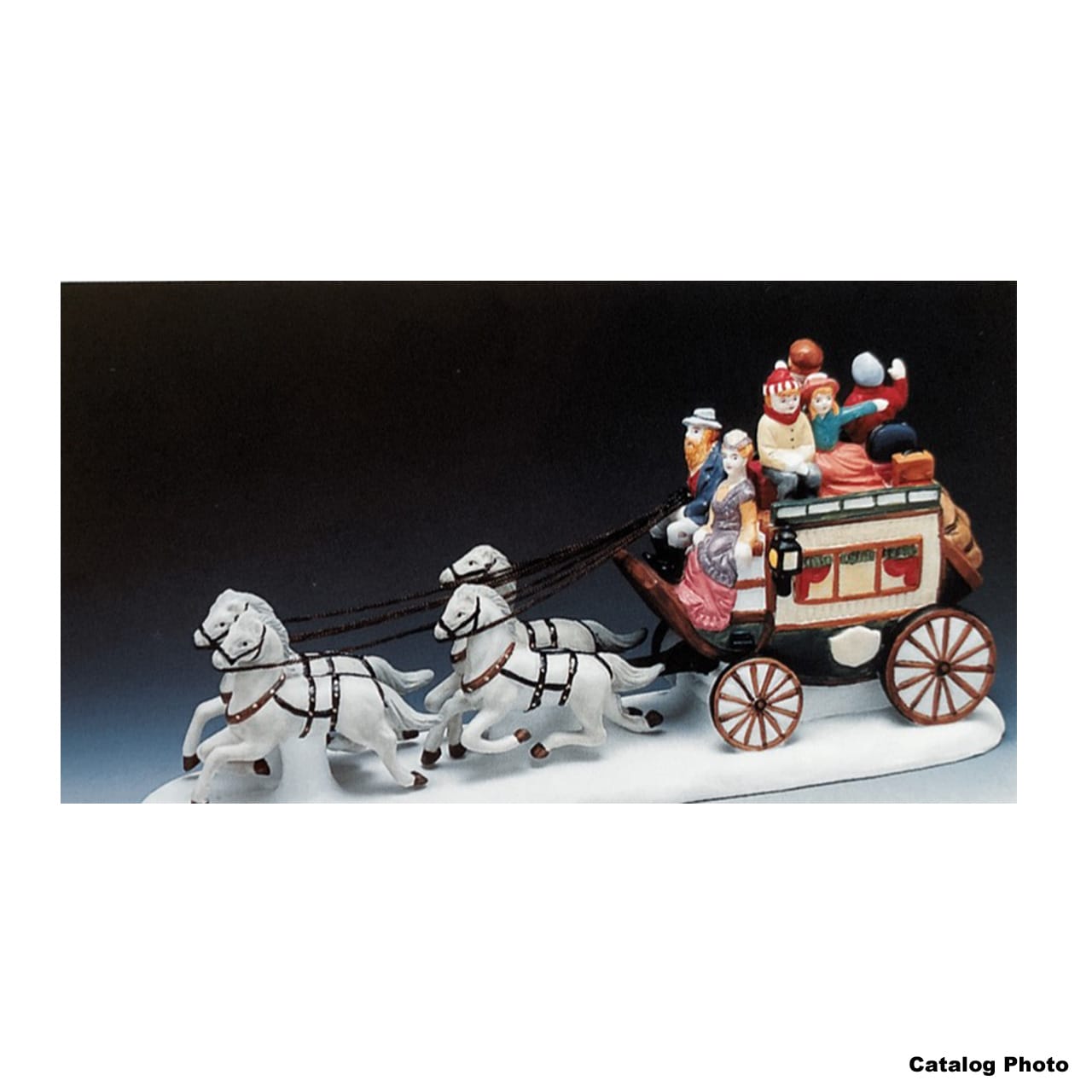 lemax-stage-coach-diligence-miniature-village-de-no-l image 1