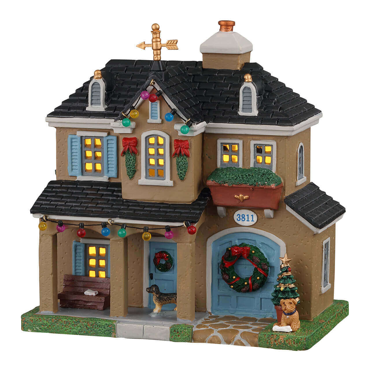 lemax-foster-residence-maison-miniature-lumineuse-caddington-village image 1