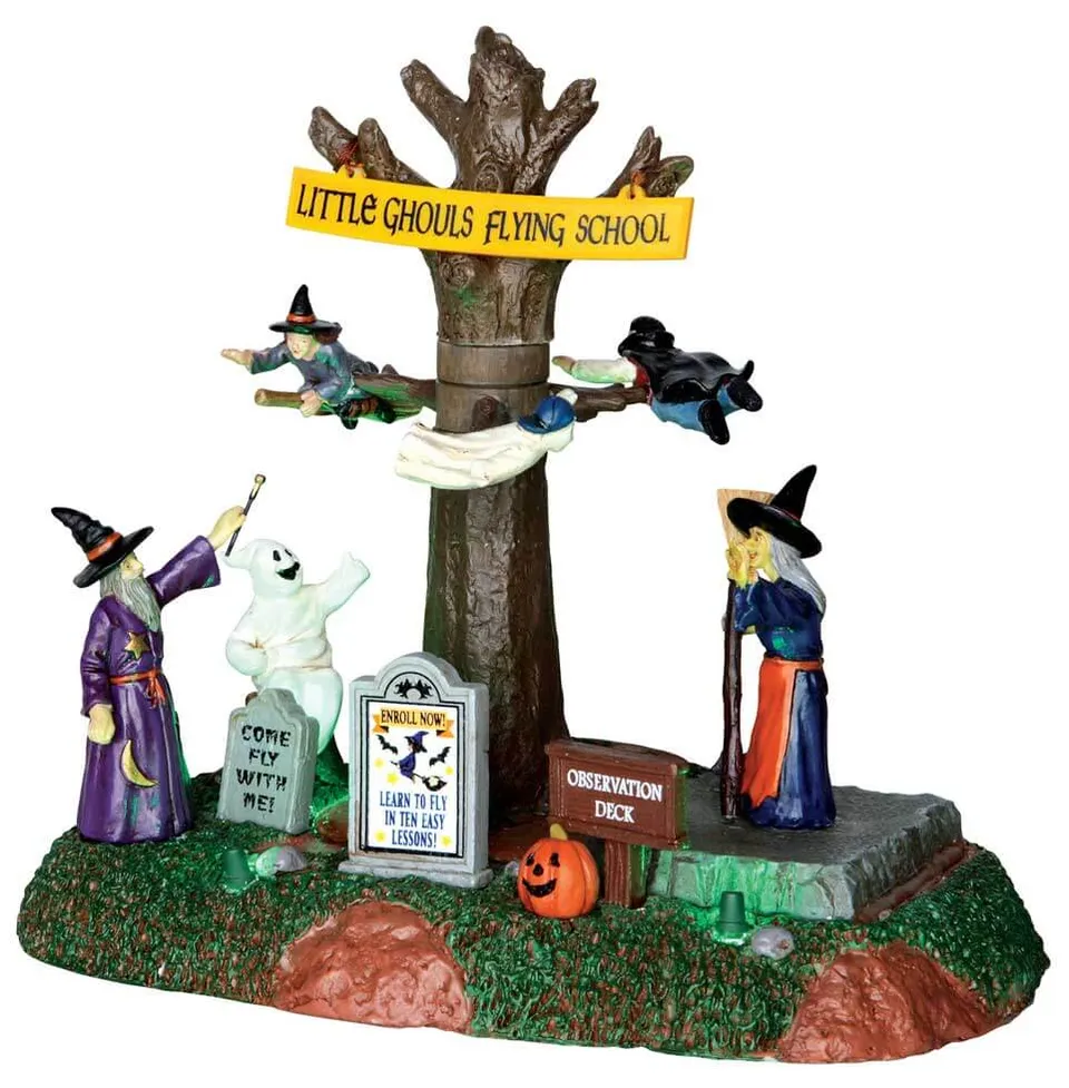 lemax-little-ghouls-flying-school-sc-ne-anim-e-spooky-town image 1