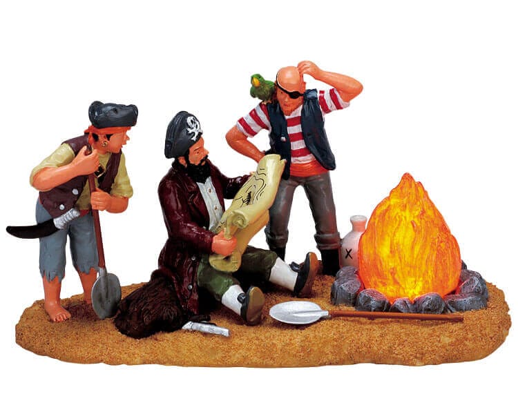 lemax-treasure-map-trouble-sc-ne-figurine-spooky-town image 1
