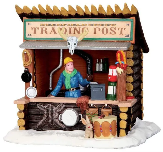 lemax-deerfield-creek-trading-post-b-timent-miniature-village-de-no-l image 1