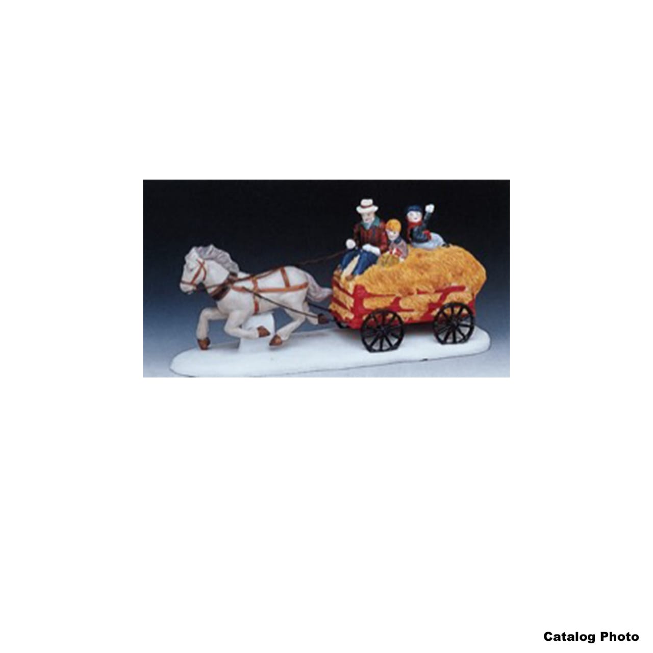 lemax-hay-carriage-ride-cal-che-et-foin-miniature image 1