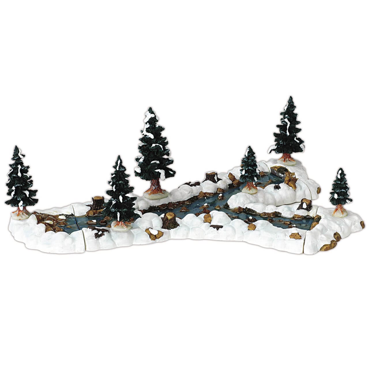 lemax-mill-stream-fork-lot-de-10-paysage-ruisseau-miniature image 1