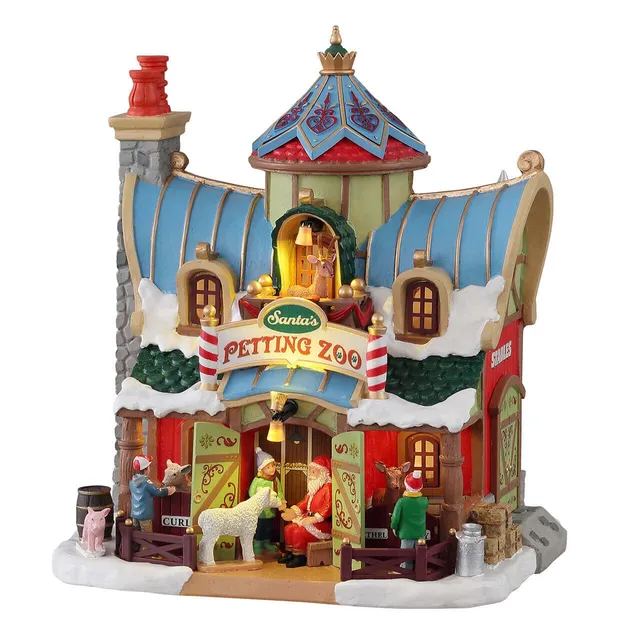 lemax-santa-s-petting-zoo-d-cor-miniature-ferme-animaux-no-l image 1