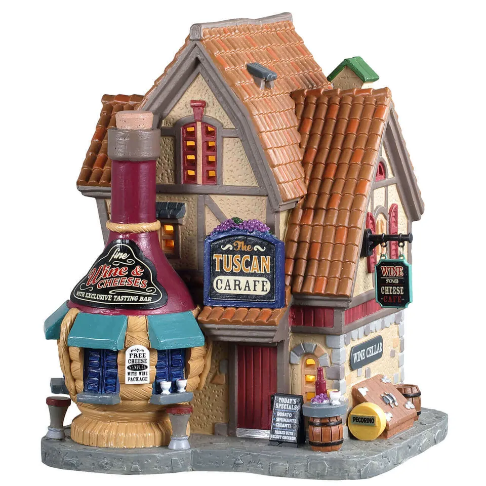 lemax-the-tuscan-carafe-bar-vin-miniature-village-de-no-l image 1