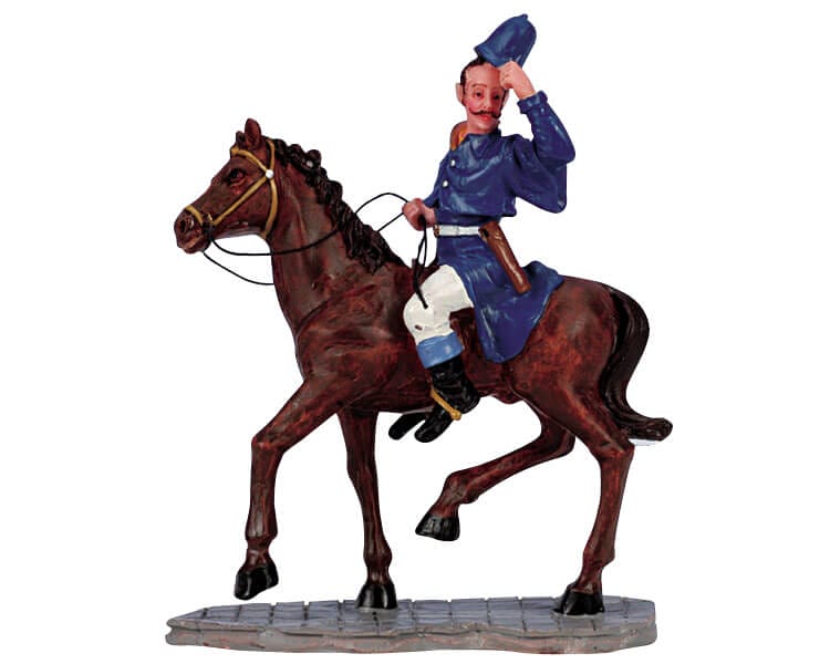 lemax-mounted-policeman-figurine-policier-cheval-village-de-no-l image 1