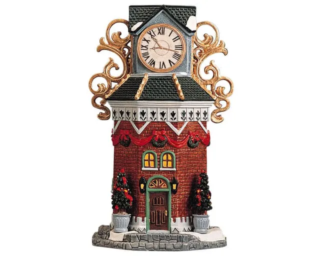lemax-town-clock-tower-lighted-tour-horloge-lumineuse image 1