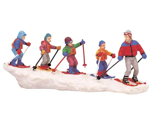 lemax-ski-ducklings-figurines-canetons-au-ski-pour-village-de-no-l image 1