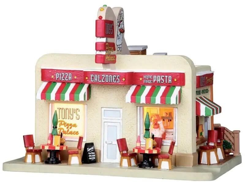 lemax-tony-s-pizza-palace-b-timent-miniature-lumineux image 1