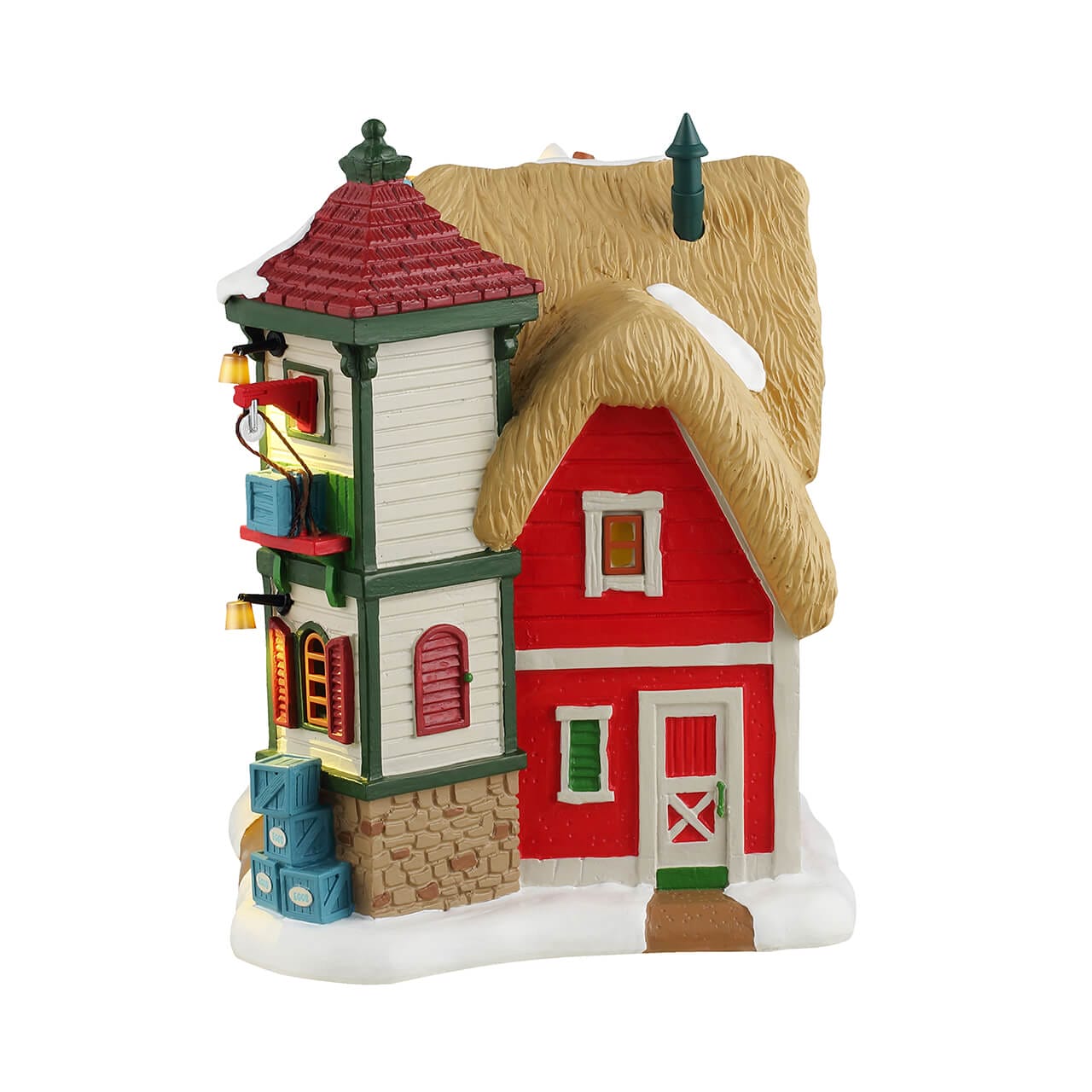 lemax-the-eggnog-bar-santa-s-wonderland-chalet-lumineux image 3