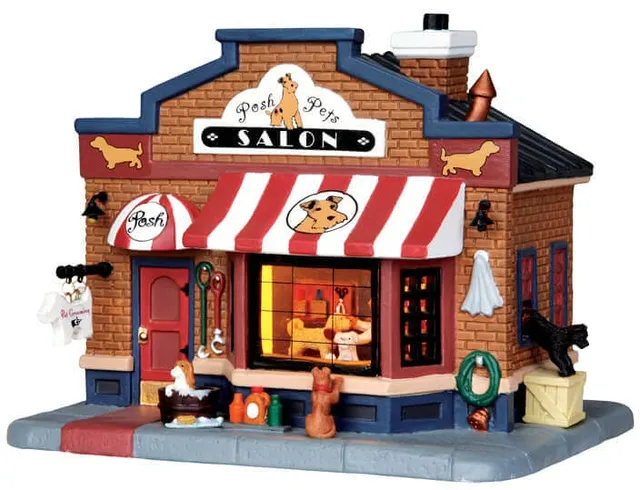 lemax-posh-pets-salon-b-timent-miniature-lumineux image 1