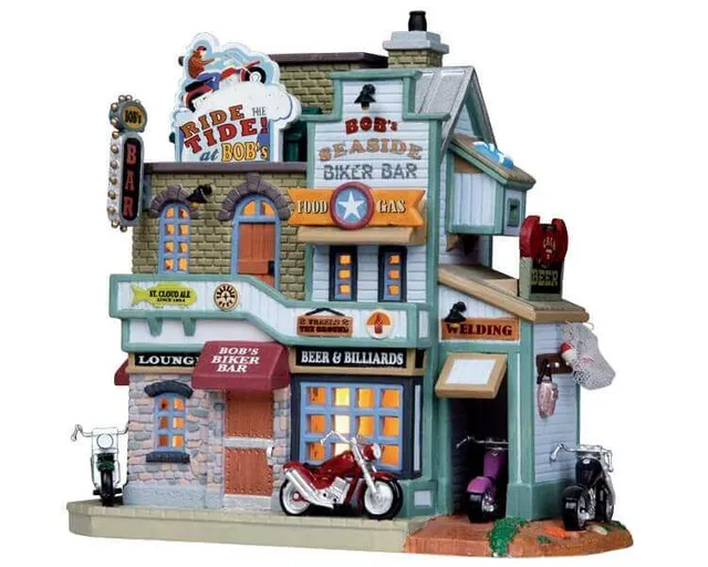 lemax-bob-s-seaside-biker-bar-b-timent-miniature-village image 1