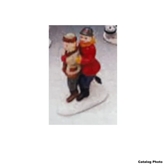 lemax-walking-in-the-snow-figurines-promenade-neige-village-miniature image 1