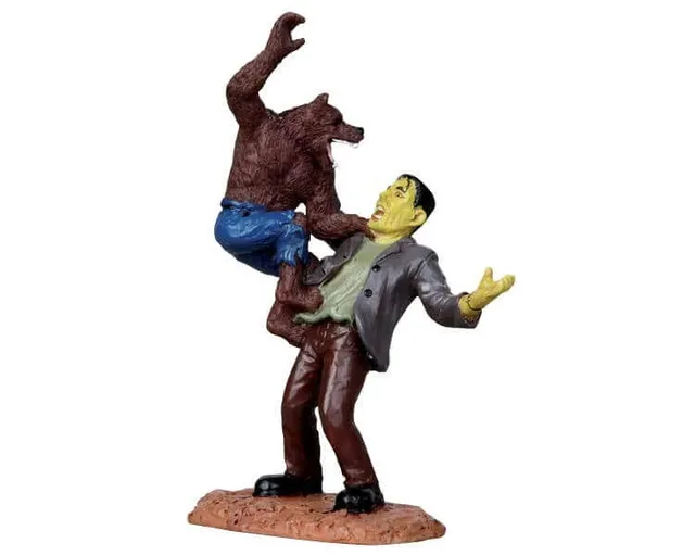 lemax-monster-battle-figurine-spooky-town-halloween image 1