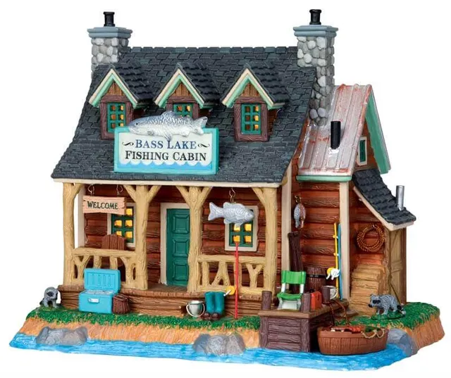 lemax-bass-lake-fishing-cabin-cabane-de-p-che-miniature image 1