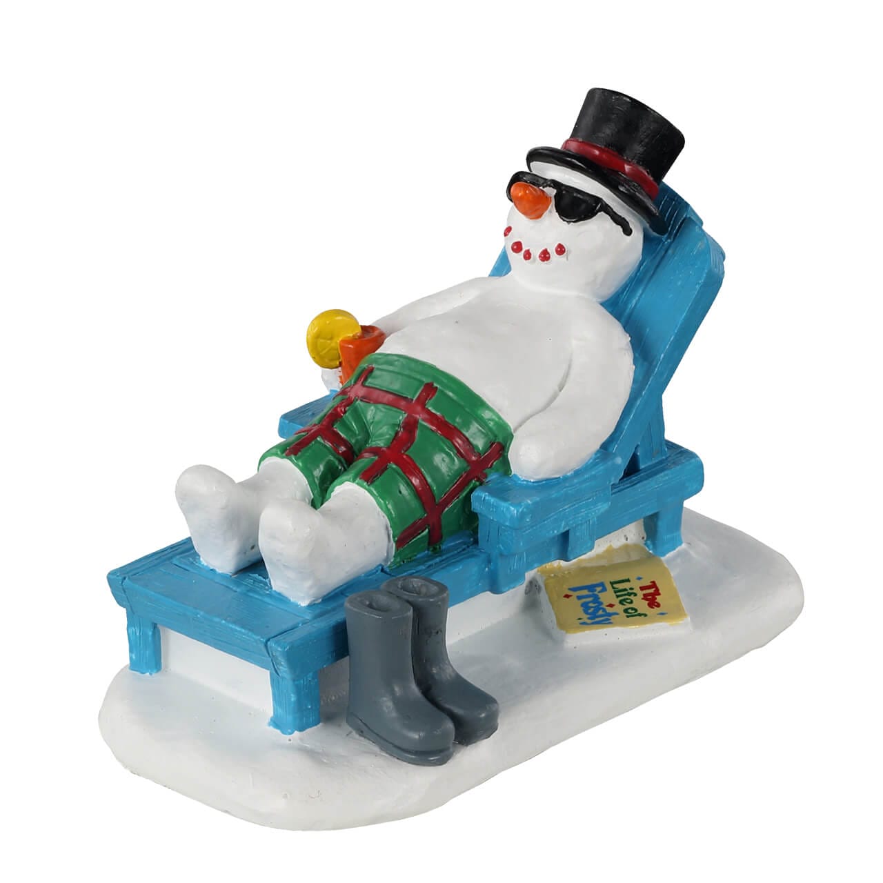 lemax-relaxing-snowman-figurine-bonhomme-de-neige-en-vacances image 2