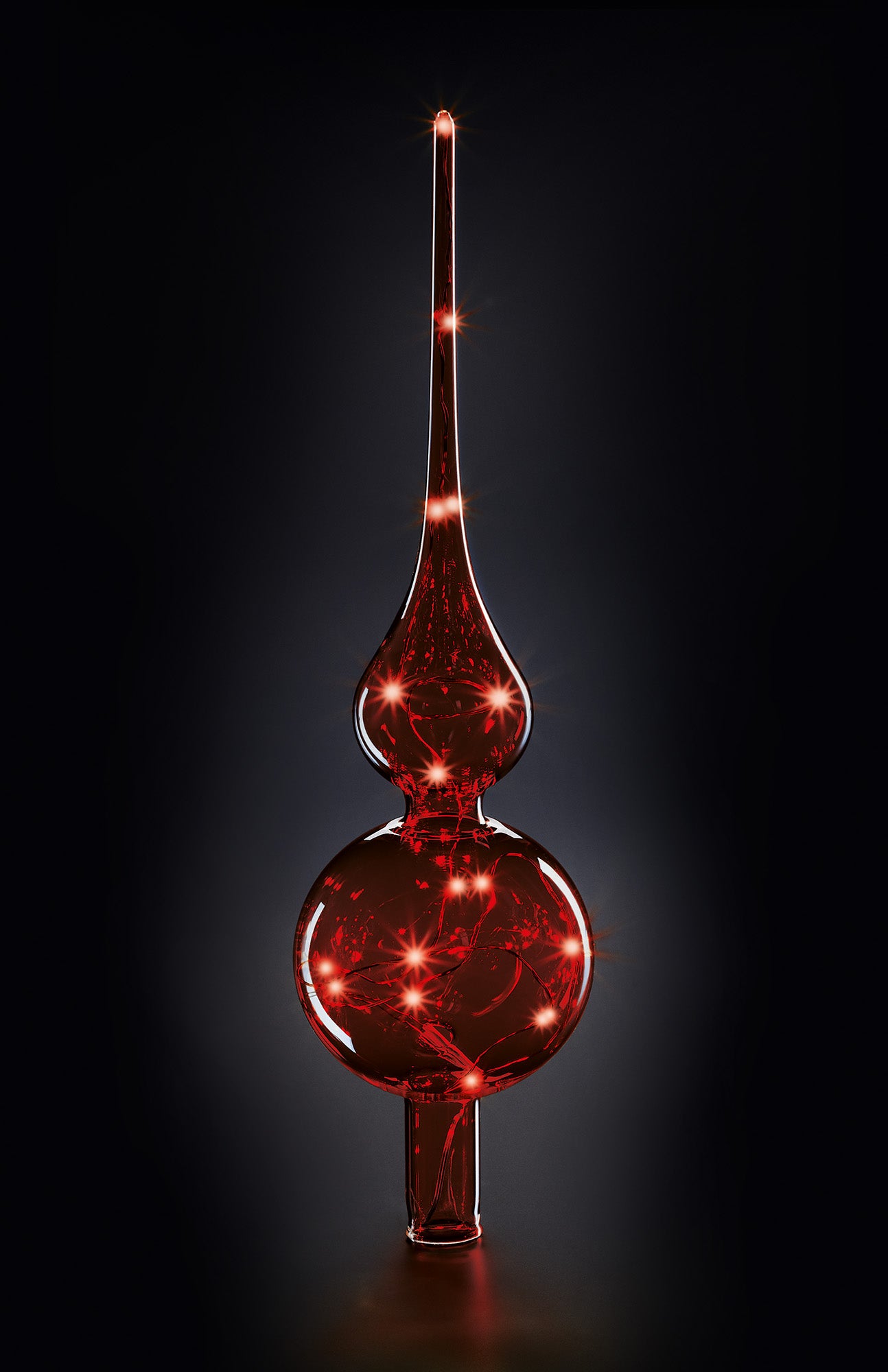 krinner-lumix-tree-topper-rouge-cime-de-sapin-lumineuse-15-led image 1