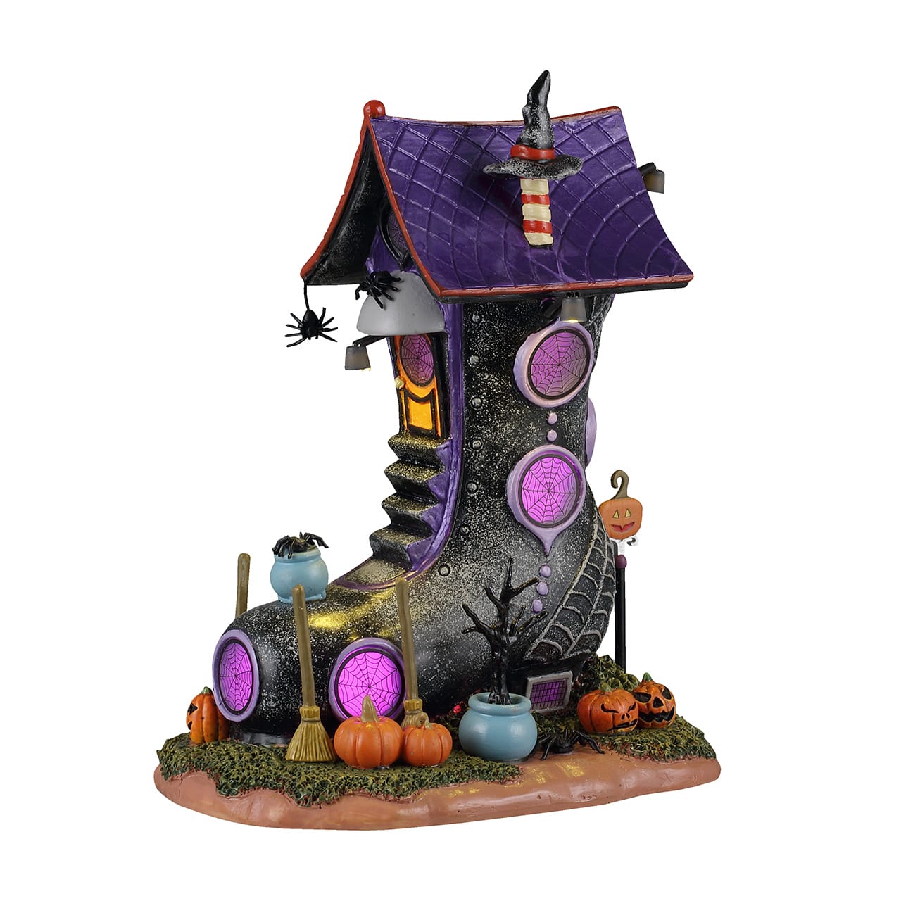 lemax-spiderweb-manor-manoir-hant-lumineux-spooky-town image 2