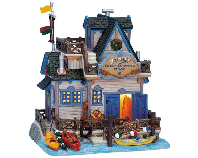 lemax-skipper-s-boat-rental-shop-maison-village-de-no-l-lumineuse image 1