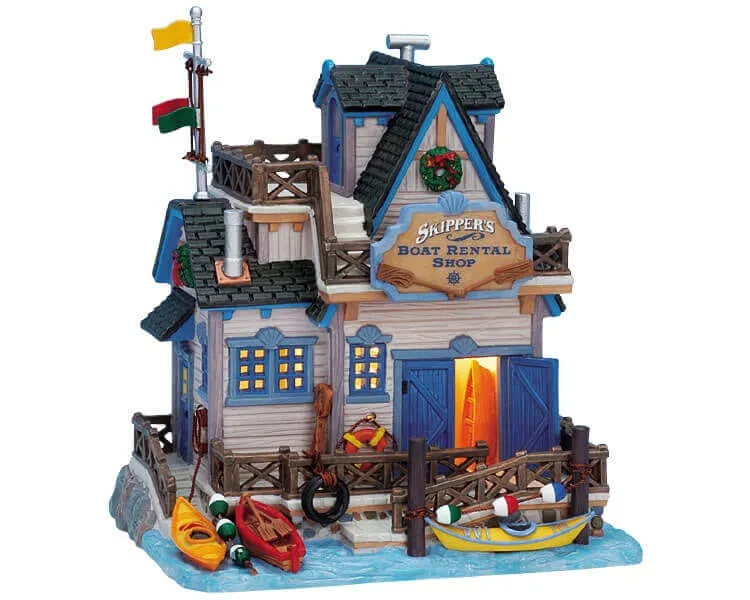 lemax-skipper-s-boat-rental-shop-maison-village-de-no-l-lumineuse image 1