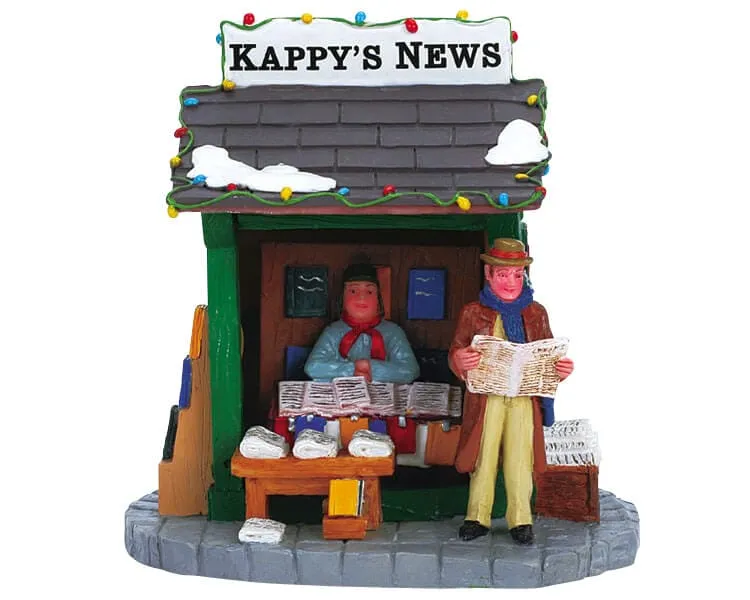 lemax-kappy-s-newsstand-kiosque-journaux-miniature-lumineux image 1
