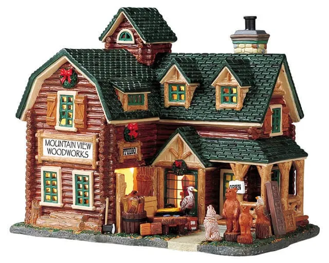 lemax-mountain-view-woodworks-studio-atelier-bois-miniature-lumineux image 1