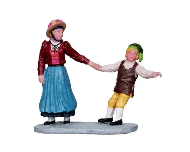 lemax-but-i-don-t-want-to-go-figurine-village-de-no-l-enfant-tra-neau image 1