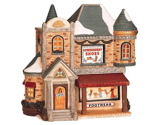 lemax-sowerberry-shoes-boutique-miniature-lumineuse-village-de-no-l image 1