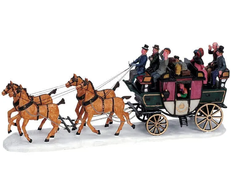 lemax-stage-coach-diligence-miniature-pour-village-de-no-l image 1