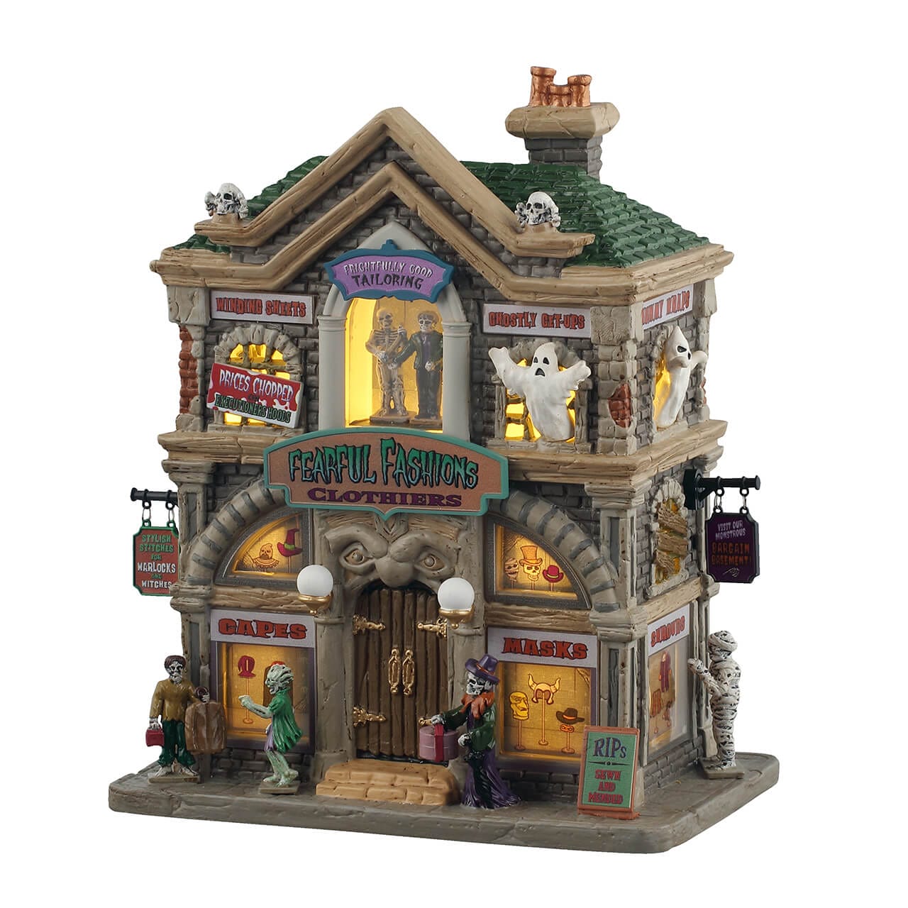 lemax-fearful-fashions-clothiers-maison-gothique-lumineuse-spooky-town image 1