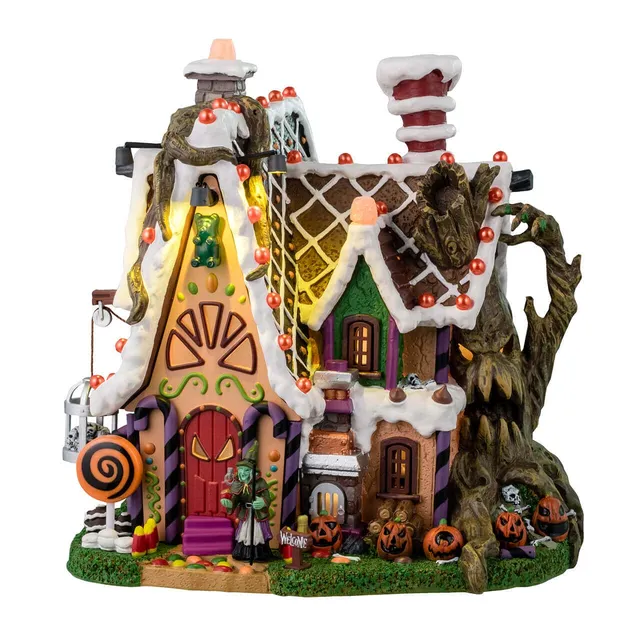 lemax-the-candy-witch-cottage-maison-sorci-re-bonbons-lumineuse-spooky-town image 1